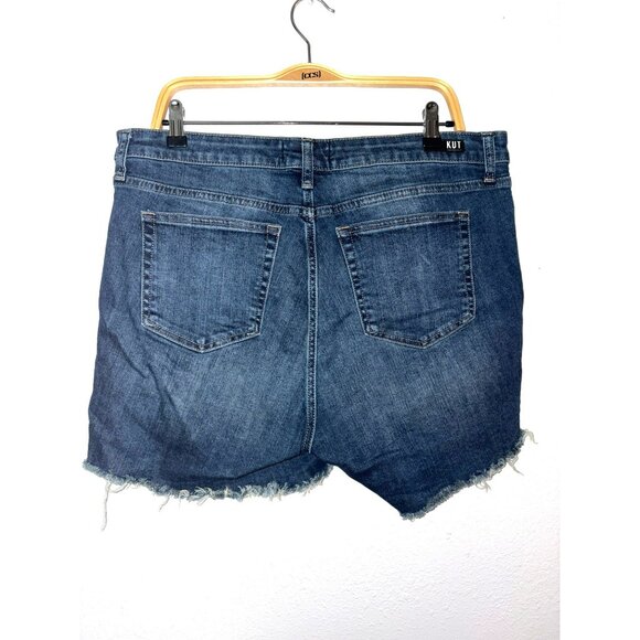 Kut From The Kloth Gidget Fray Shorts Size 14W - Picture 2 of 9